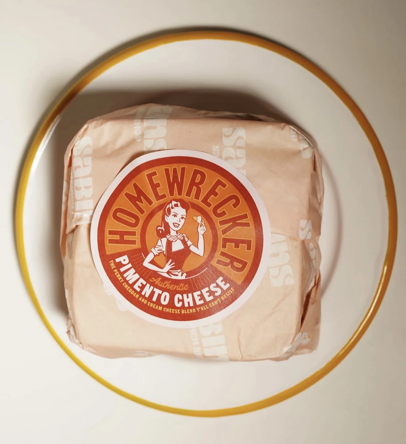 A Homewrecker wrapped in Sabins greaseproof paper